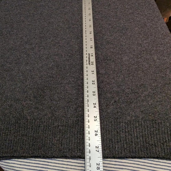 Vintage 90s Eastside Westside XL $198 Gray Marble 100% Lambswool Sweater - Picture 9 of 10